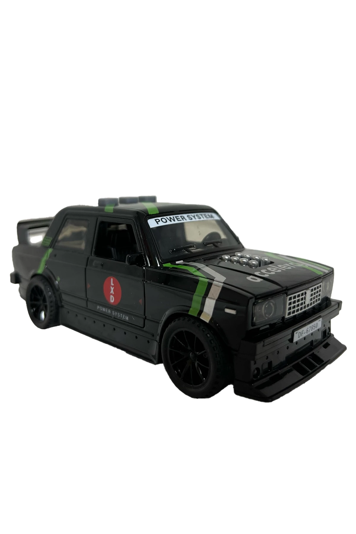 Pilli Işıklı Sesli Sürtmeli Kapıları Açılan Oyuncak Yarış Arabası