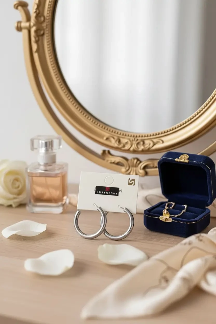 Sheforshe Paslanmaz Çelik Küpe – Minimalist ve Şık Tasarımlı Kadın Küpe