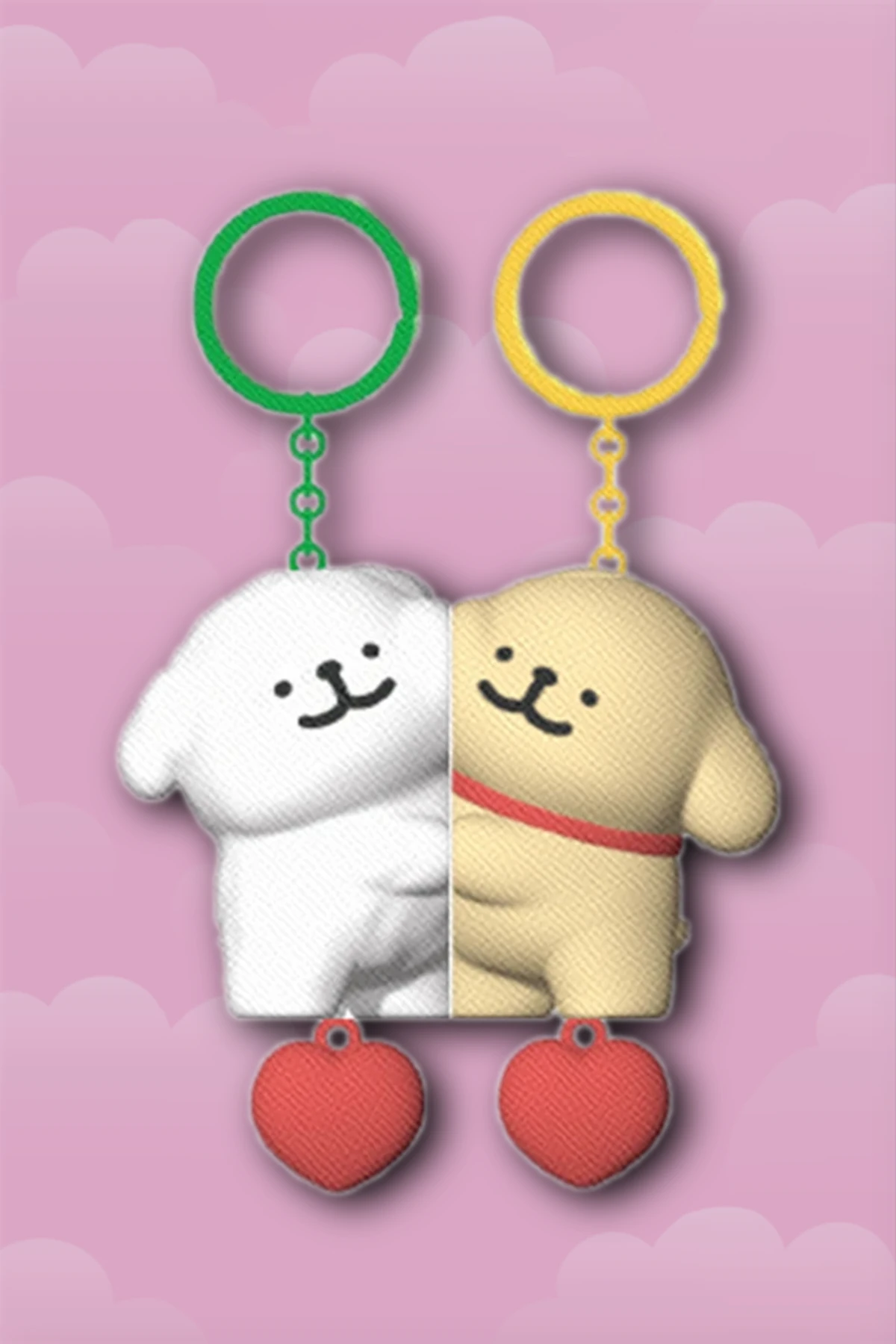 Maltese Lisanslı Mıknatıslı Kalp Figürlü Anahtarlık