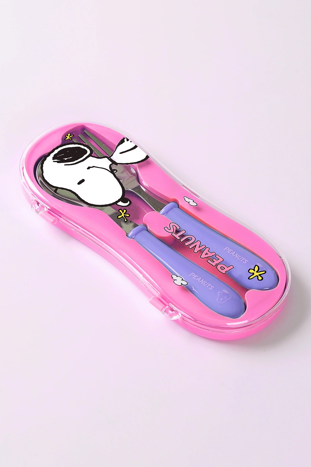 Snoopy Lisanslı Vintage Serisi Çatal Kaşık Seti (Pembe)