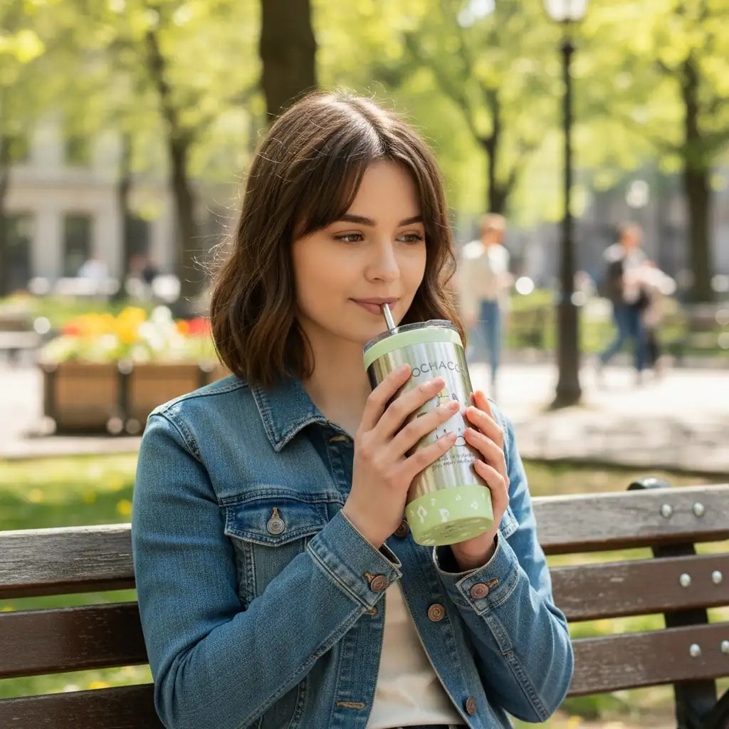 Sanrio Lisanslı Metal Pipetli Kapaklı Termos (530Ml) - Pochacco (Outlet)