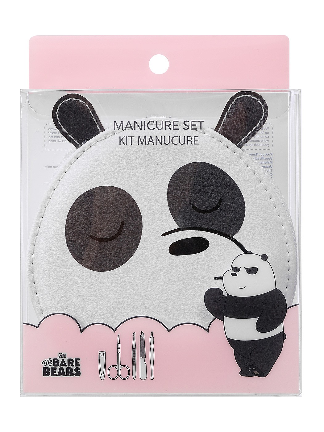 We Bare Bears Lisanslı Figürlü Çantalı Manikür Seti - Panda