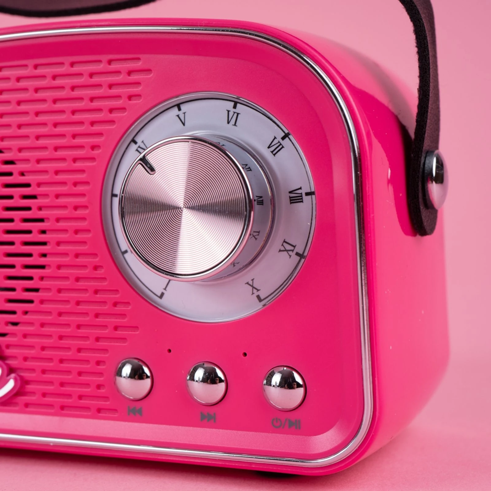 Barbie Hayranlarına Özel Lisanslı Retro Tarz Lisanslı Bluetooth Hoparlör - Fuşya (Outlet)