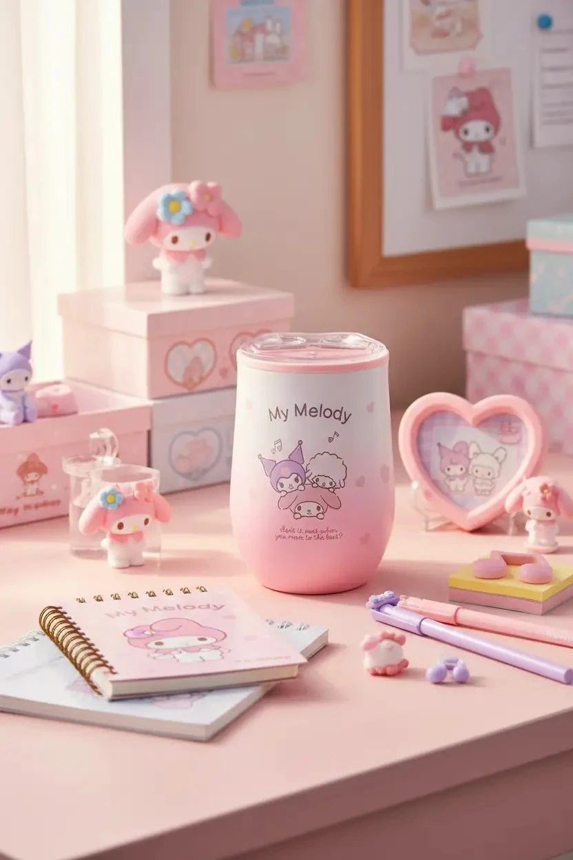 Sanrio Lisanslı Kapaklı Termos Bardak (360ml) - My Melody