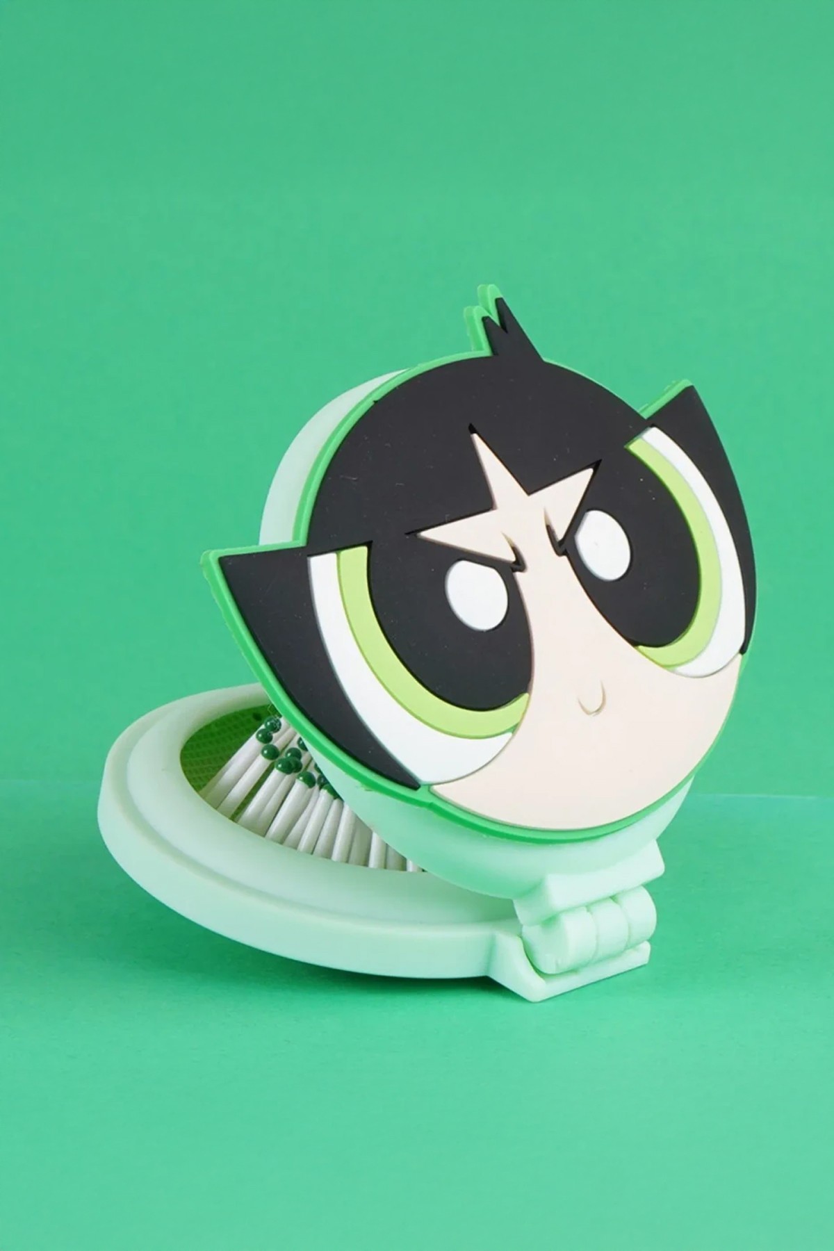 Powerpuff Girls Lisanslı Aynalı Mini Saç Fırçası - Buttercup