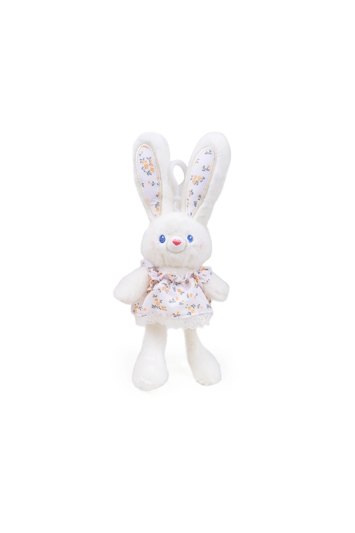 Kollarını Çeken Tavşan 30 cm Peluş Anahtarlık (Beyaz)