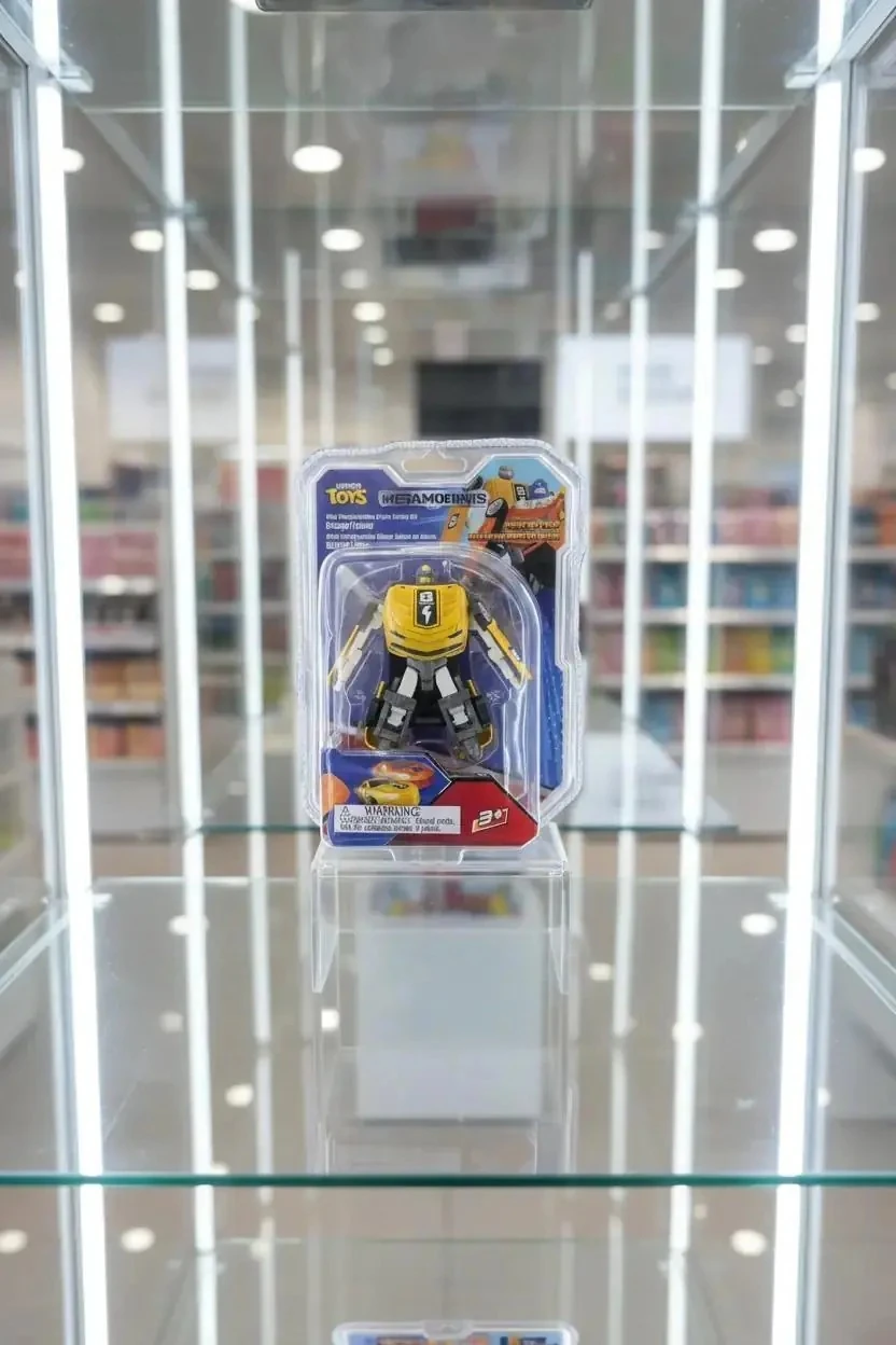 Miniso Lisanslı Metal Robota Dönüşen Yarış Arabası – Aksiyon Dolu Dayanıklı Tasarım Turuncu/Sarı 14 Cm
