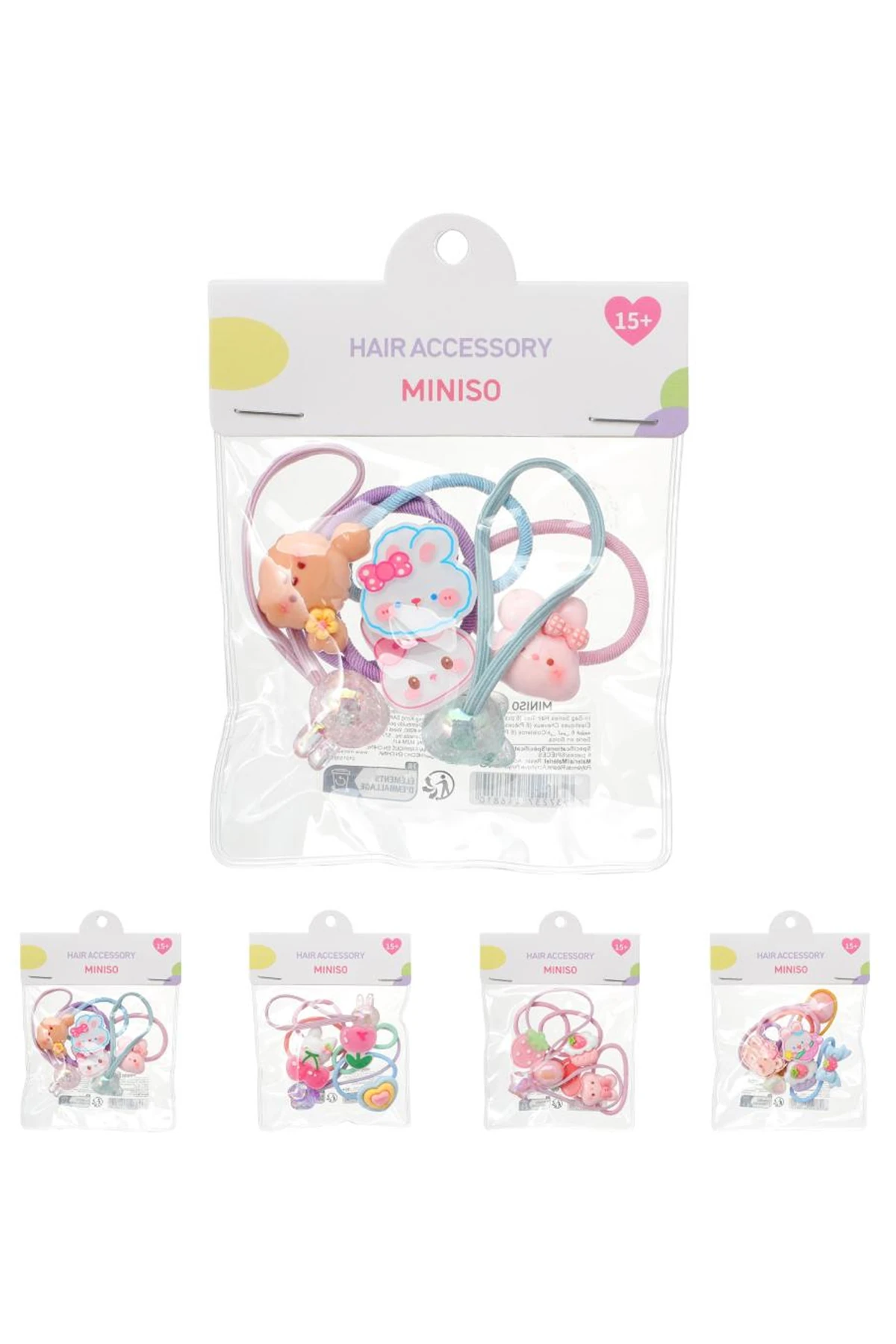 Çantalı Seri Saç Lastikleri (6 adet)(B)