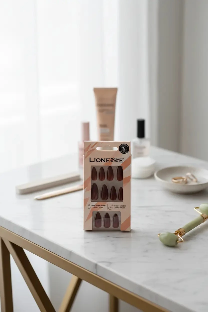 Lionesse Lisanslı Takma Tırnak A-98 Burgundy – 24’lü Parlak Bordo Manikür
