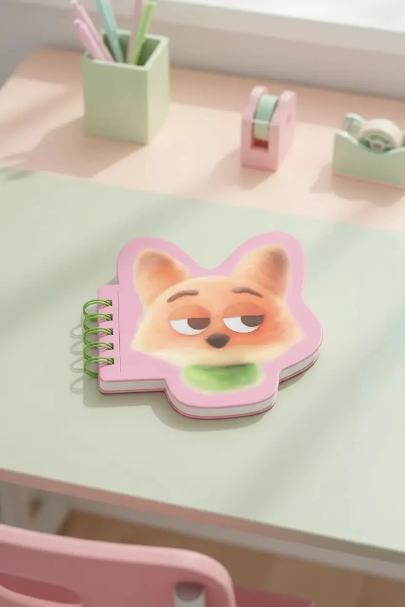 Disney Zootropolis Lisanslı Figürlü Not Defteri 80 Yaprak Kompakt Tasarım 10.8 Cm