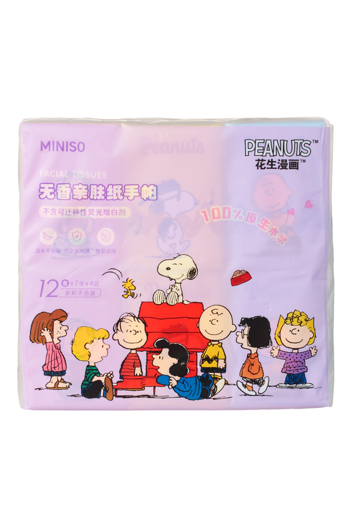 Snoopy Lisanslı Kokusuz Kağıt Mendil (12 adet)