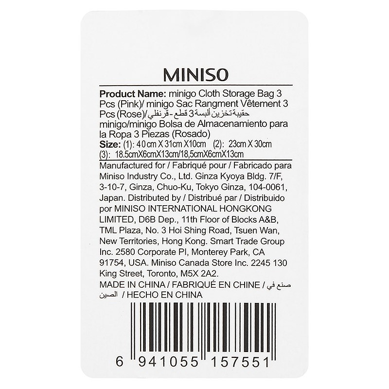 Minigo Serisi 3'lü Valiz Düzenleyici Çanta Seti - Pembe