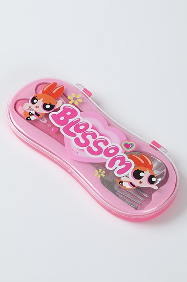Powerpuff Girls Lisanslı Kutulu Çatal Kaşık Seti (Pembe)