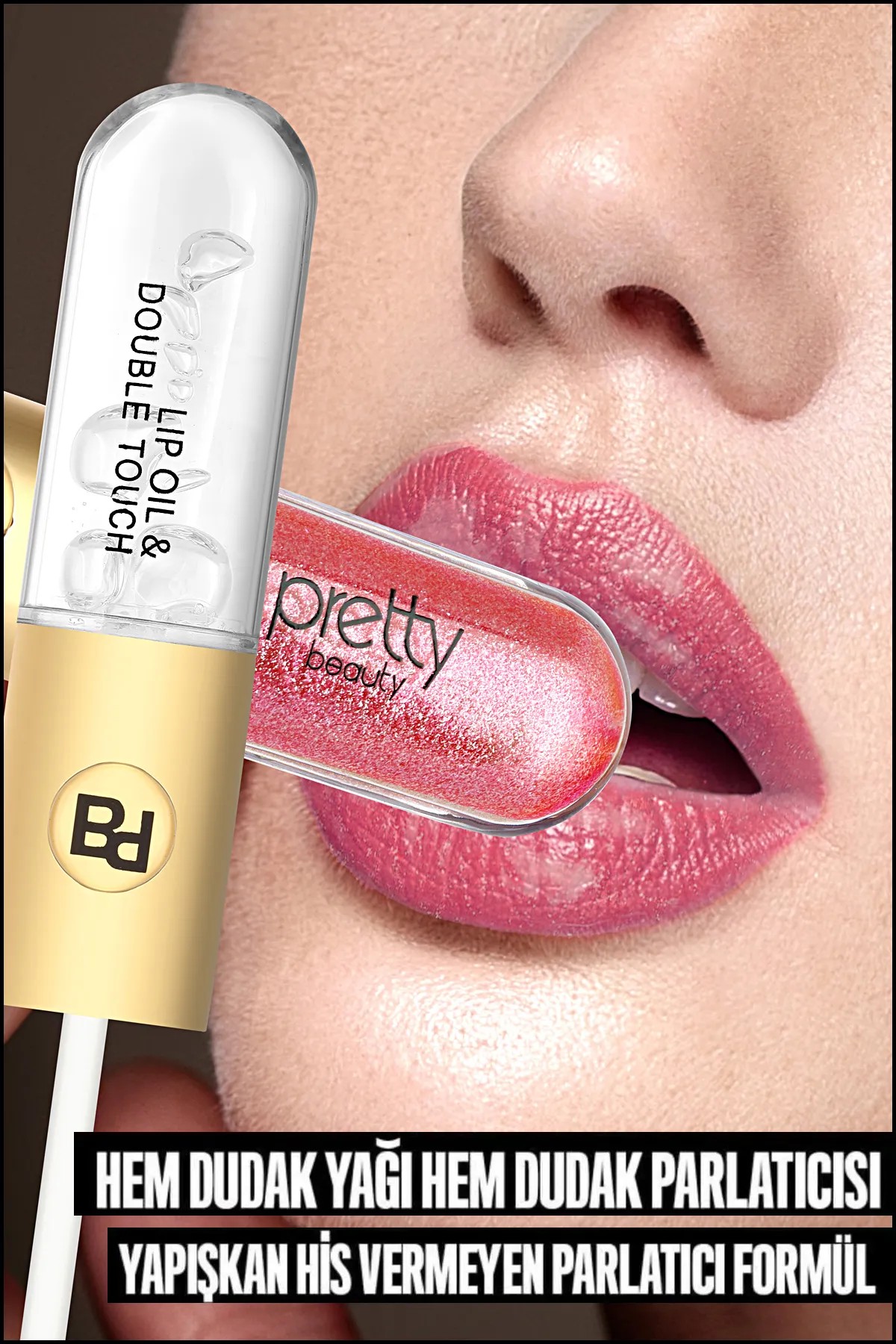 Pretty Beauty Çift Taraflı Gloss Ruj & Lip Oil Pb-408B-06