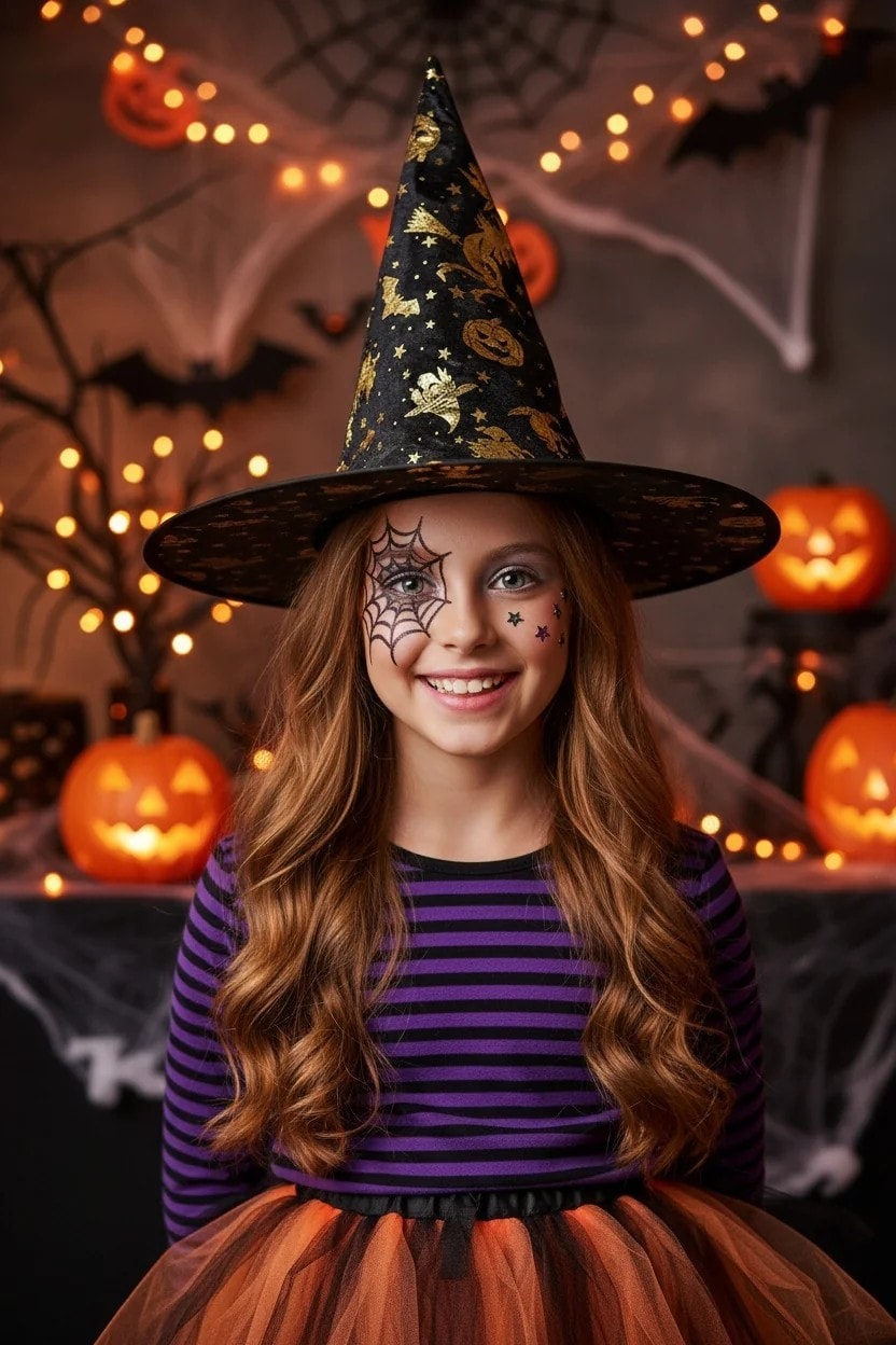 Halloween Siyah Gold Cadı Şapkası