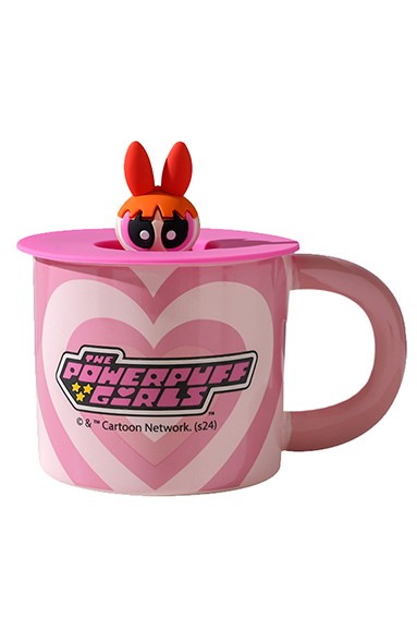 Powerpuff Girls Lisanslı Kapaklı Seramik Bardak 340mL - Blossom