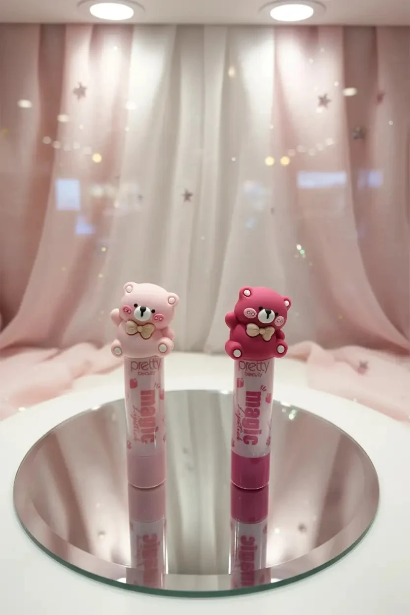 Pretty Ayıcık Figürlü Magic Lipstick Ruj