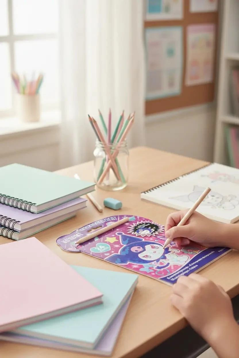 Sanrio Lisanslı Kuromi Sihirli Parti Serisi Boyama Seti