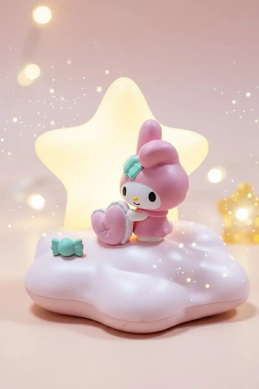 Sanrio Lisanslı My Melody Düş Serisi Led Gece Lambası – Şarjlı & Yumuşak Işıklı