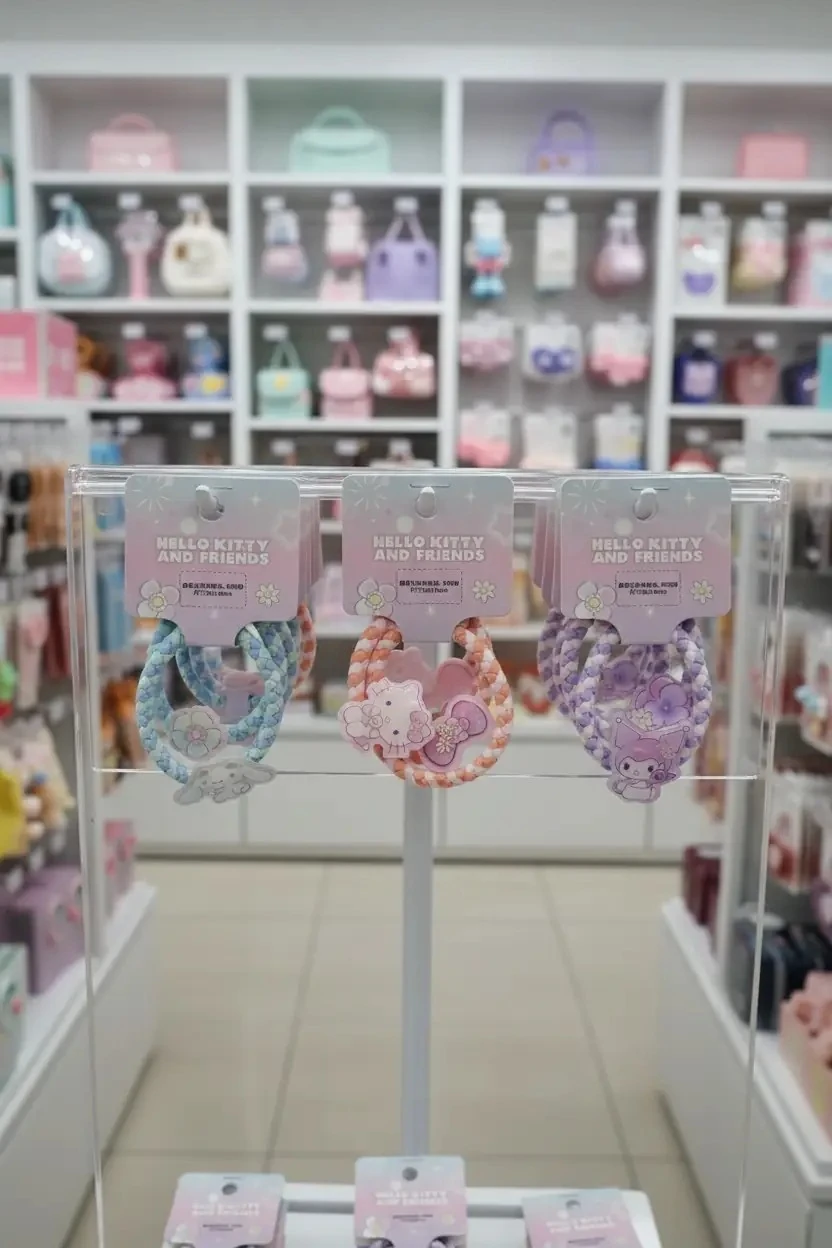 Hello Kitty Lisanslı Çiçek Dili Saç Tokası (2 Adet) – Şık & Esnek Tasarım