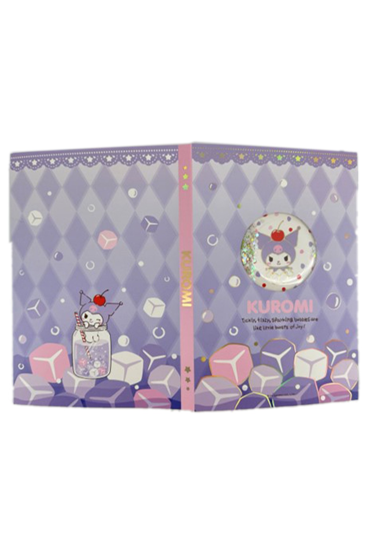 Sanrio Lisanslı Renkli Yaz Serisi Sert Kapak Sallantılı Not Defteri - Kuromi