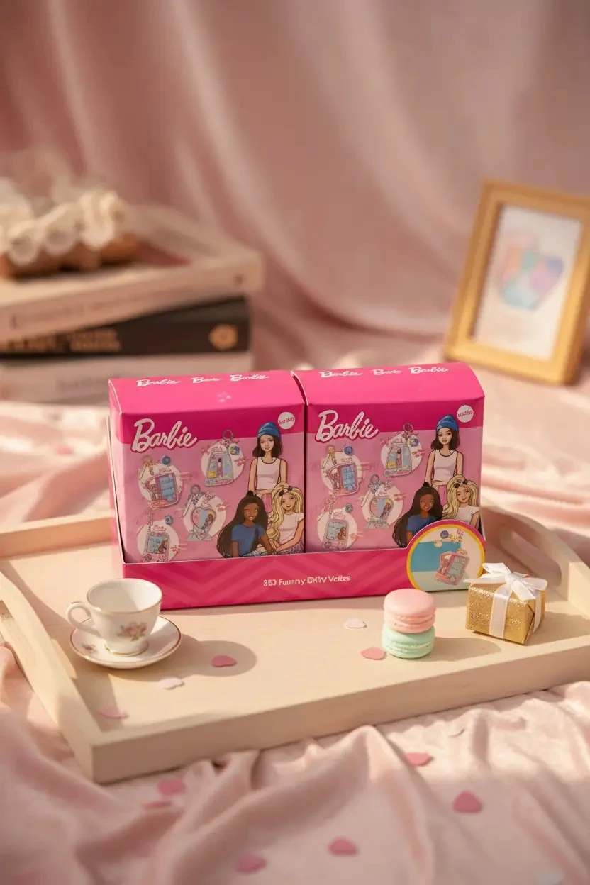 Barbie Lisanslı Kendin Yap Sallanan Eğlenceli Figürlü Anahtarlık - Çanta Süsü - Blind Box