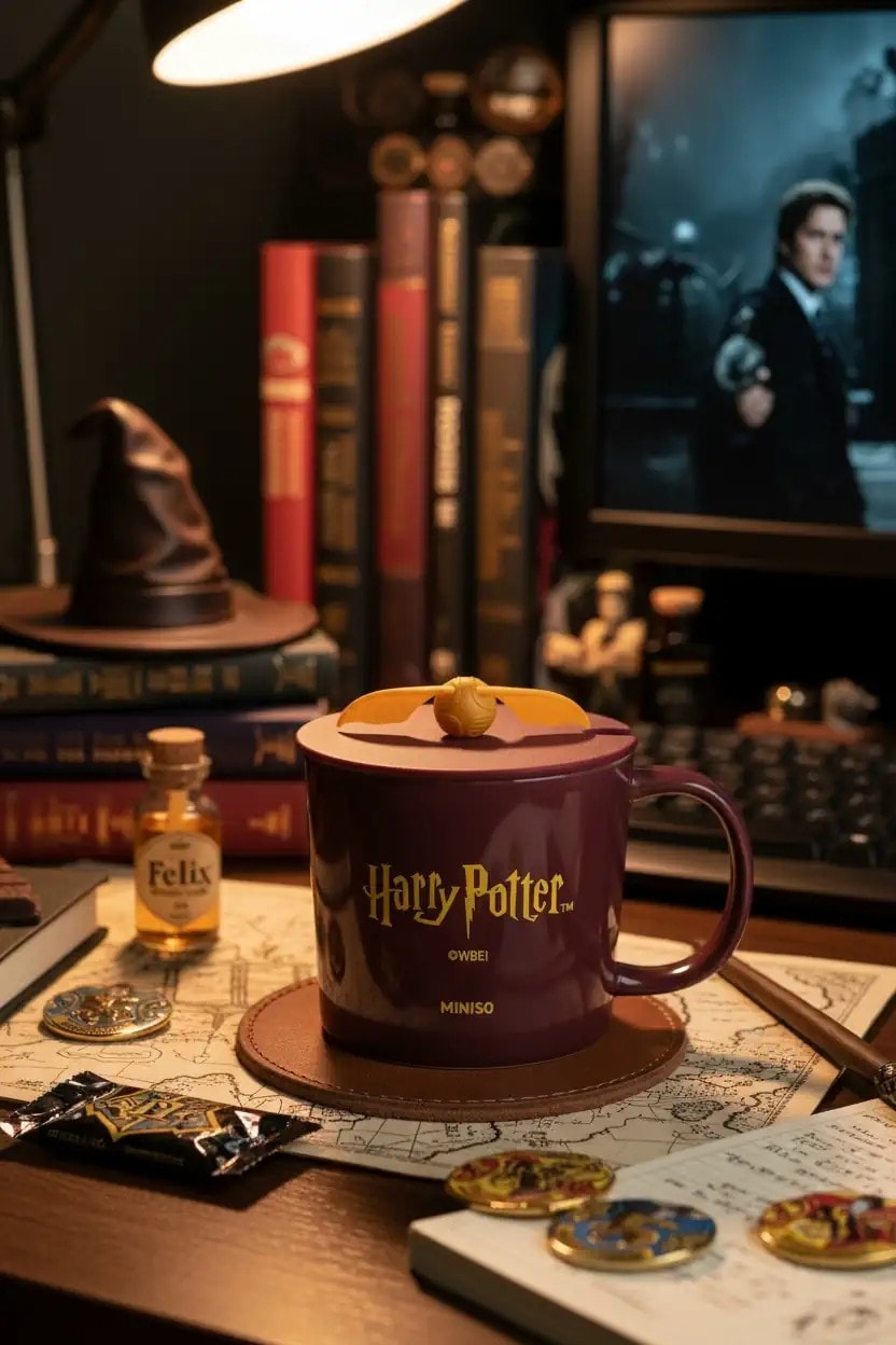 Harry Potter Lisanslı Kapaklı Seramik Kupa (490ml)