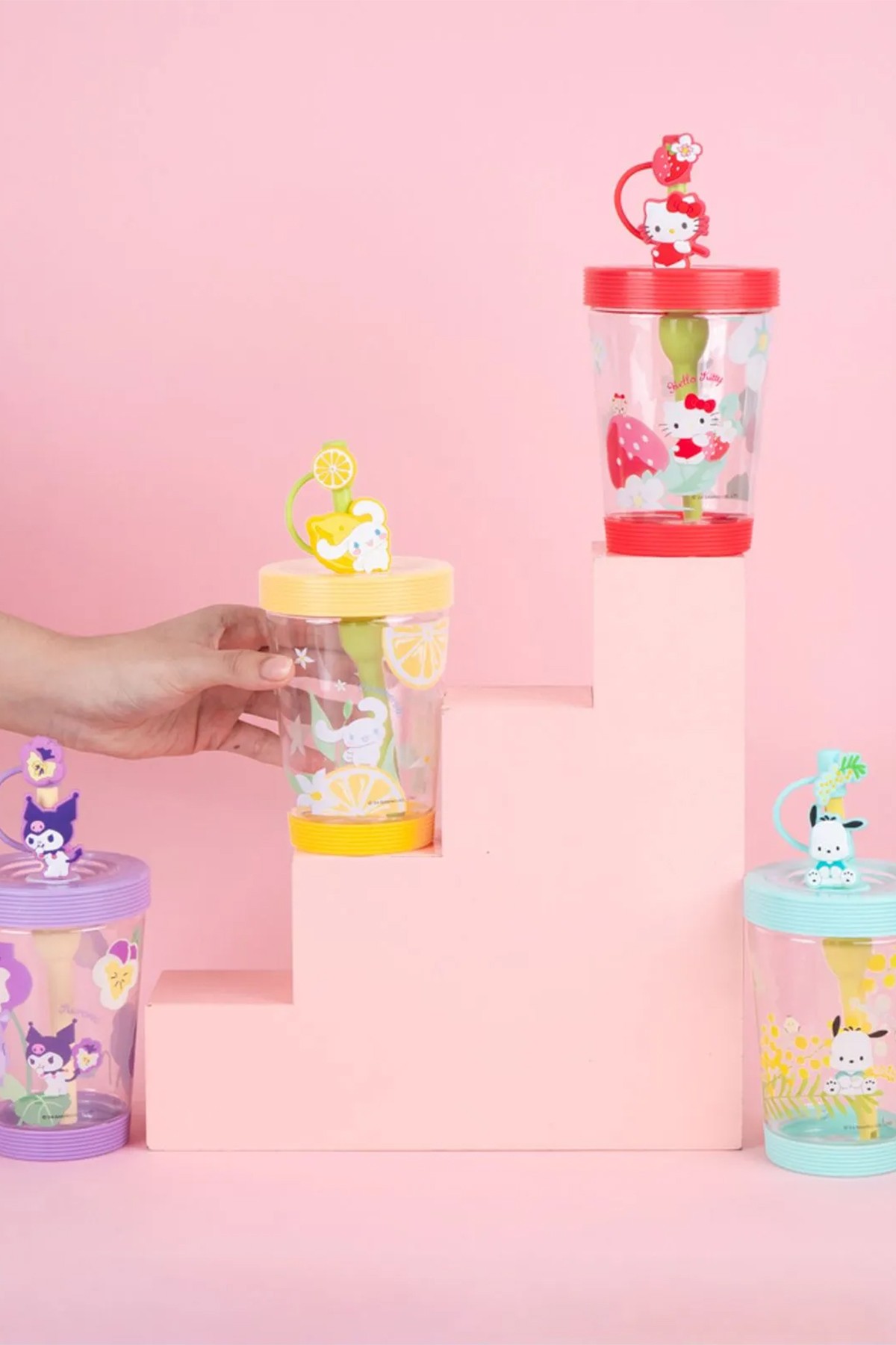 Sanrio Lisanslı Pipetli Plastik Bardak (535ml) - Cinnamoroll