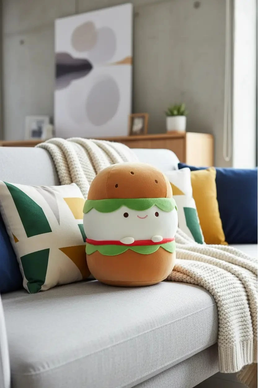 Yiyecek Serisi Peluş Oyuncak - Hamburger