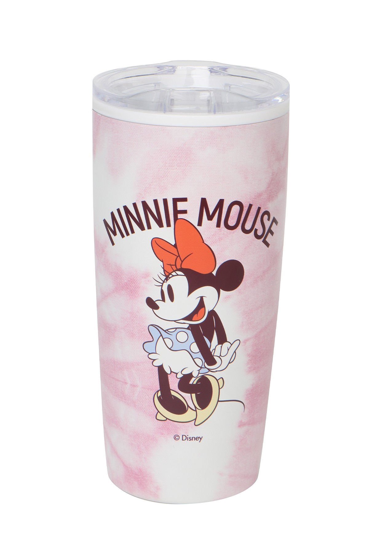 Mickey Mouse Lisanslı Batik Desenli Paslanmaz Çelik Kapaklı Bardak (860ml) - Minnie