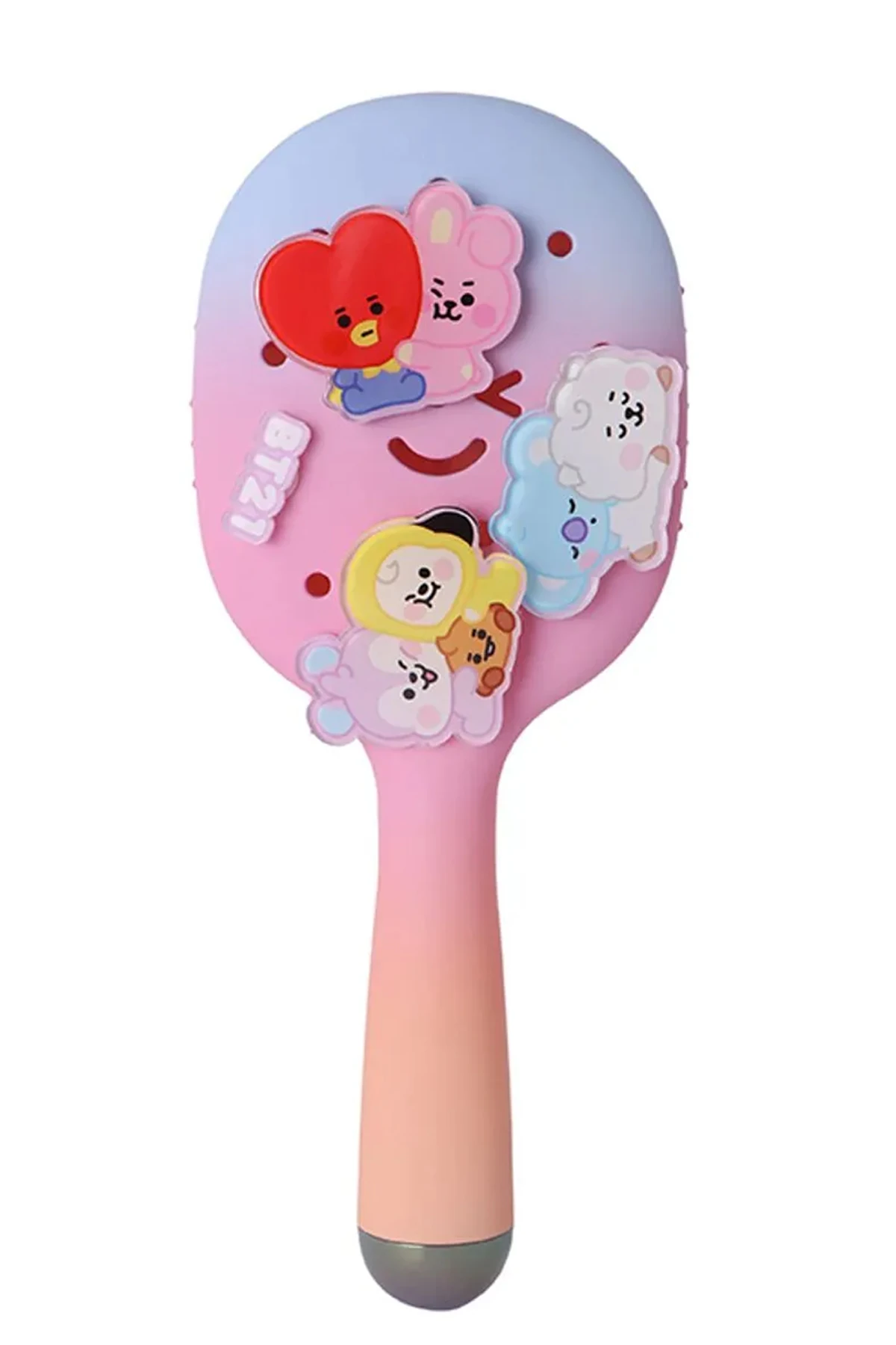 BT21 Lisanslı Charmlı Saç Fırçası