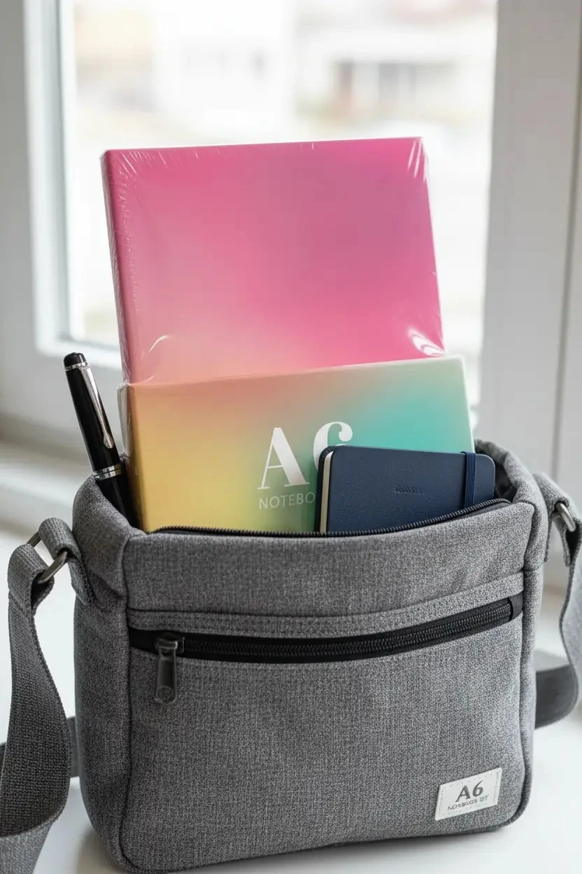 Miniso Lisanslı Aurora Serisi 5'li Renkli Defter Seti - 32 Yaprak Pastel Tasarımlı A6