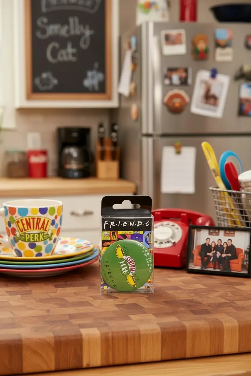 Friends Lisanslı Manyetik Şişe Açacağı – Central Perk Logolu Mutfak Magneti