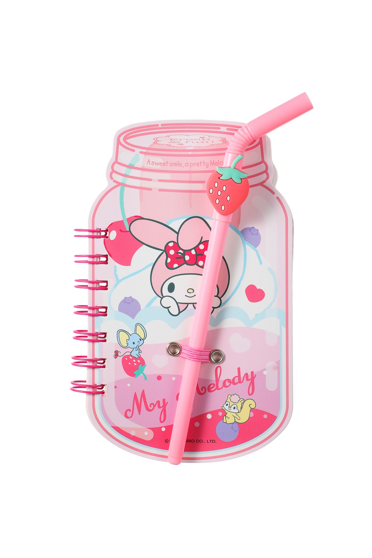 Sanrio Lisanslı Pipetli Bardak Figürlü Telli Not Defteri - My Melody