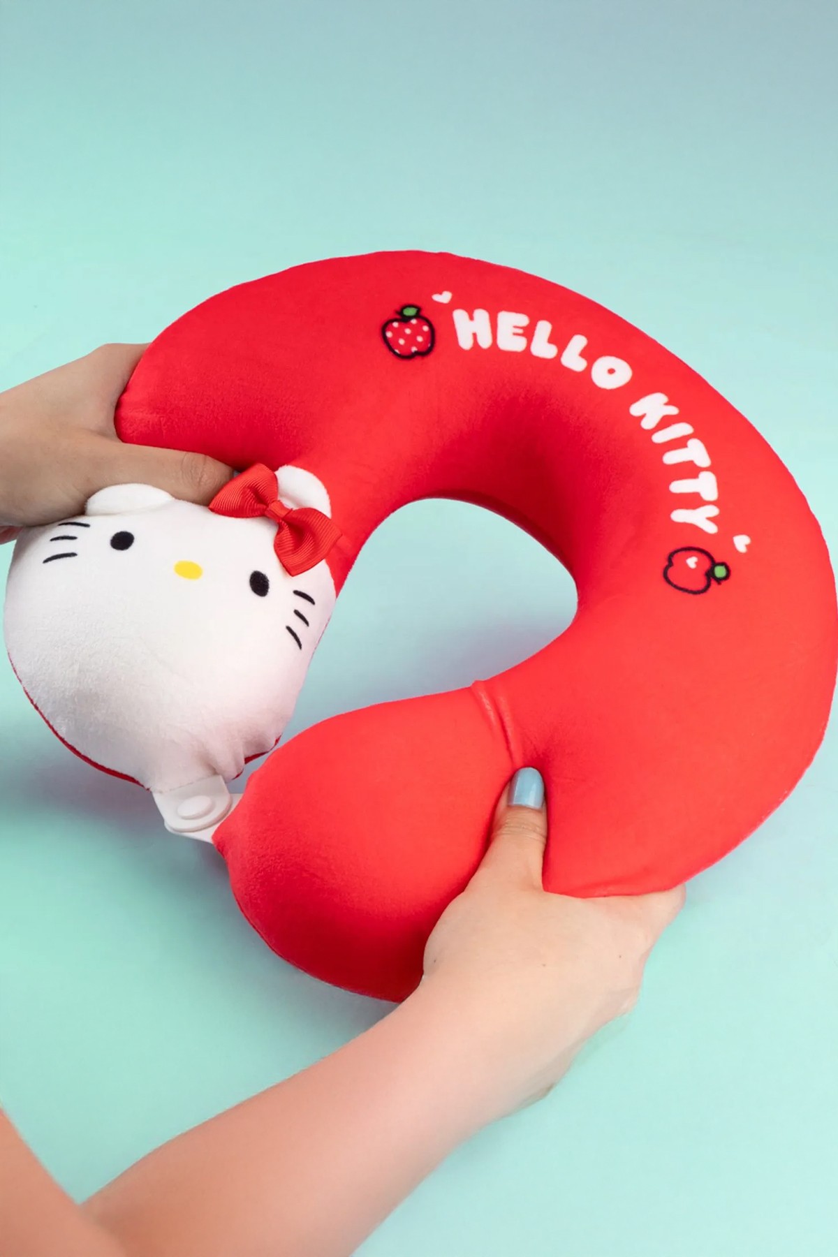 Hello Kitty Lisanslı Elma Koleksiyonu Boyun Yastığı,Seyahat Yastığı