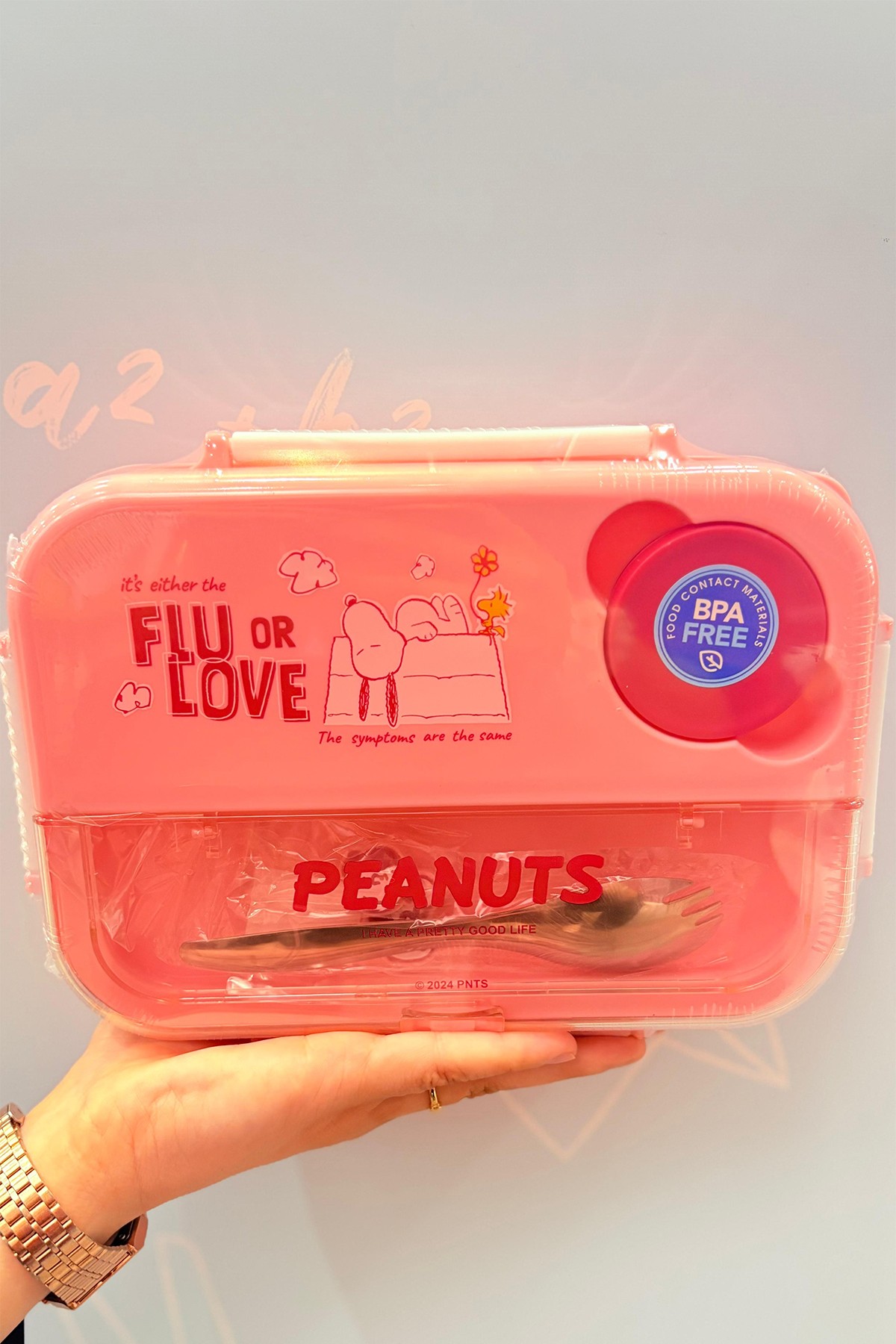 Snoopy Lisanslı Pembe Serisi Beslenme Çantası 1300mL