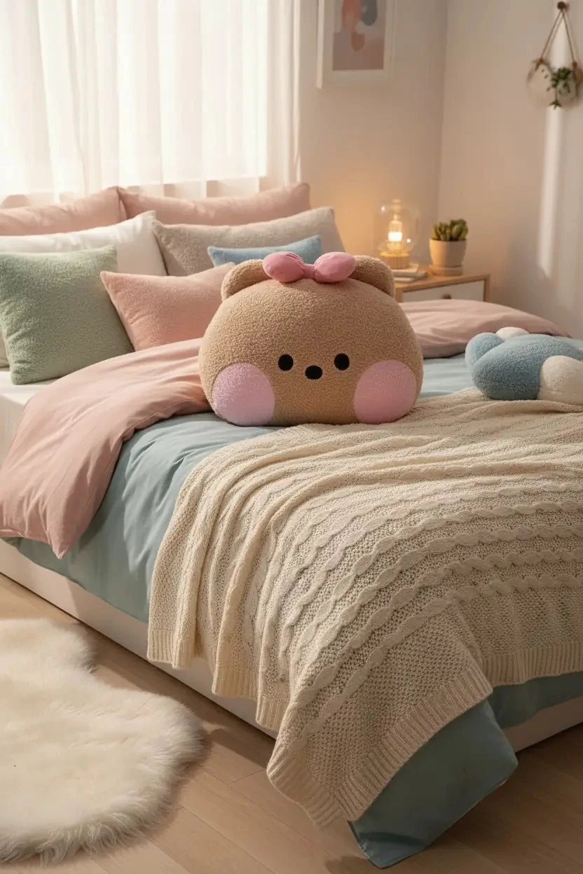 Minini Koleksiyonu 17 inç Baş Şeklinde Yastık (chonini)