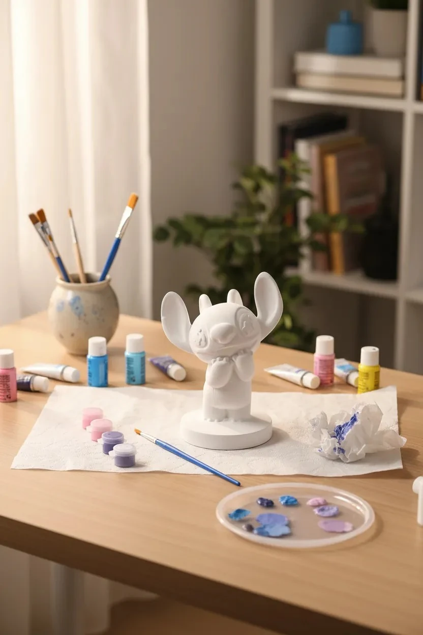 Disney Lilo&Stitch Lisanslı Parti Serisi 3D Figür Boyama Seti