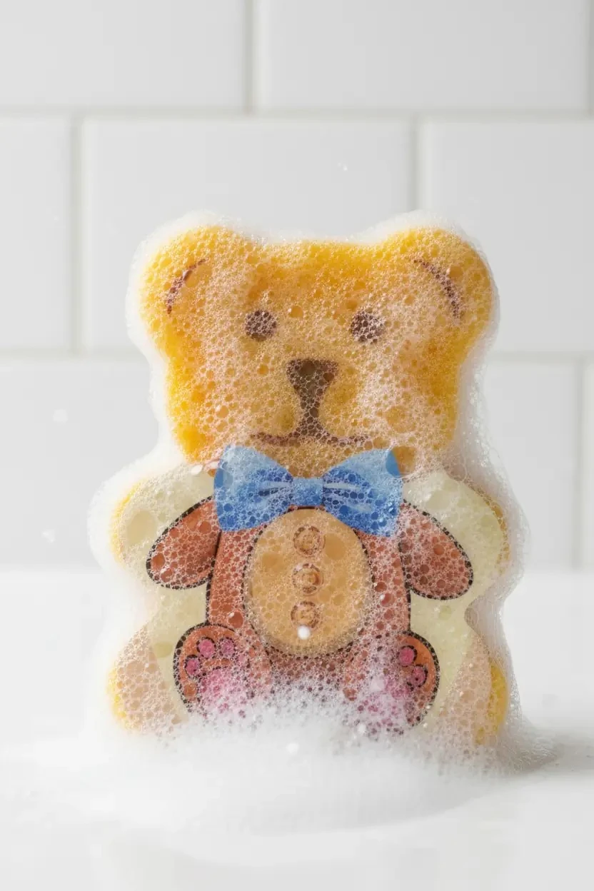 Ayıcık Figürlü Süngerli Sabun