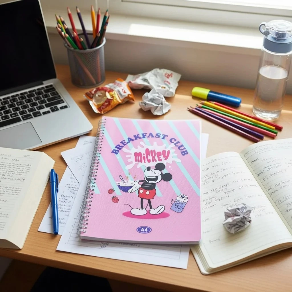 Disney Mickey Mouse Lisanslı Yemek Serisi  A4 60 Yp. PP Telli Not Defteri