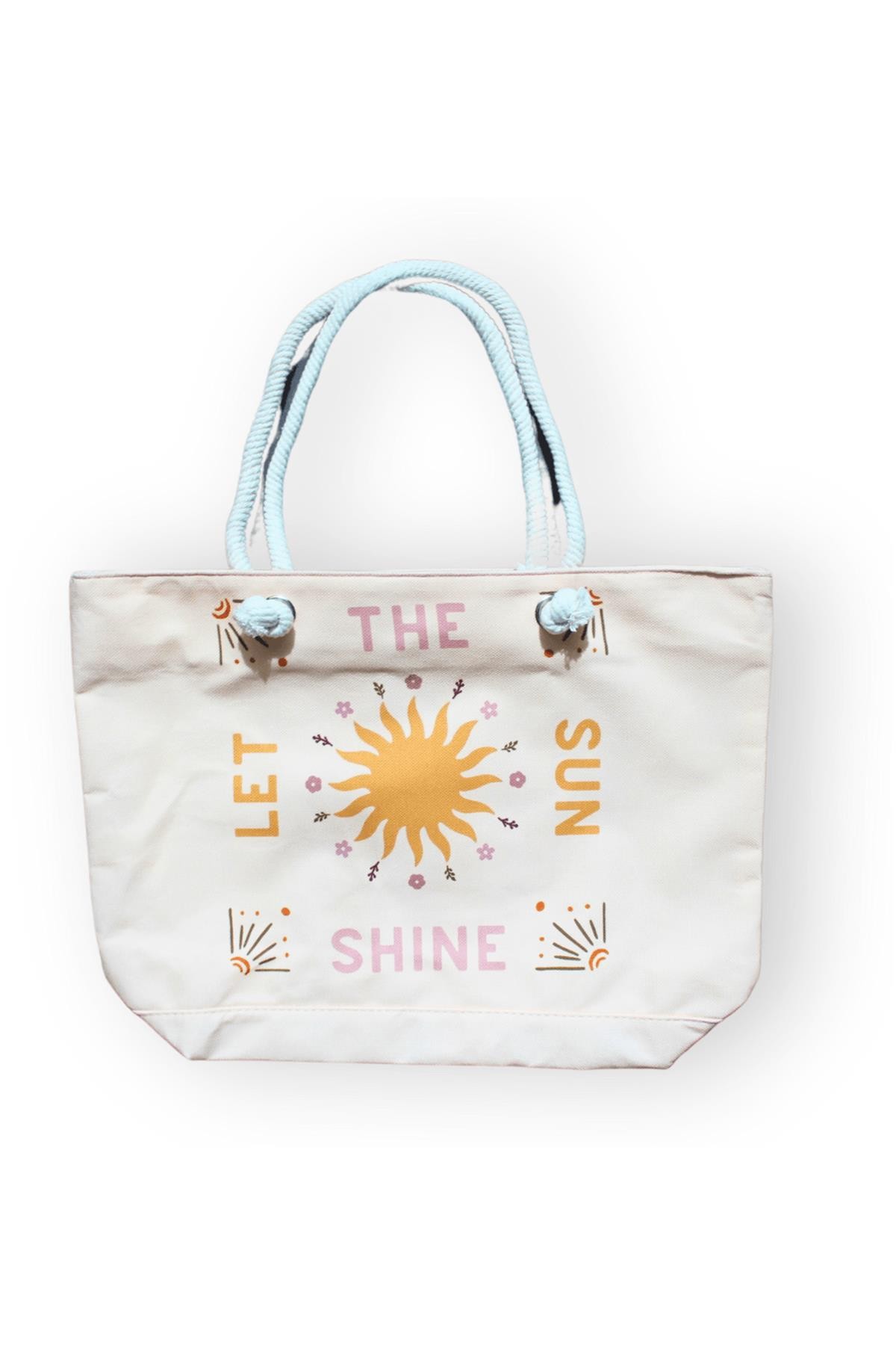 Sheforshe Ss23 Let The Sun Shine Krem Plaj Çantası