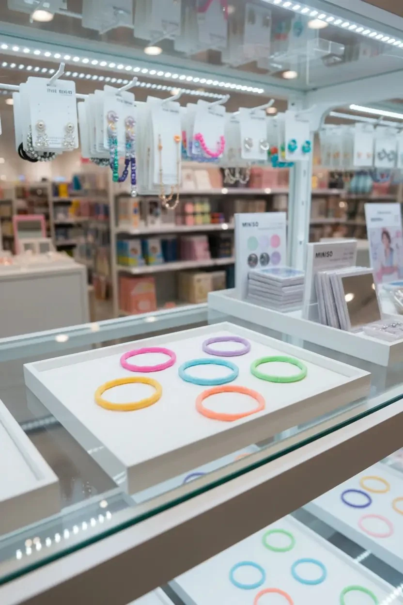 Kalpli Kutulu Renkli Mini Saç Lastiği (40 Adet)