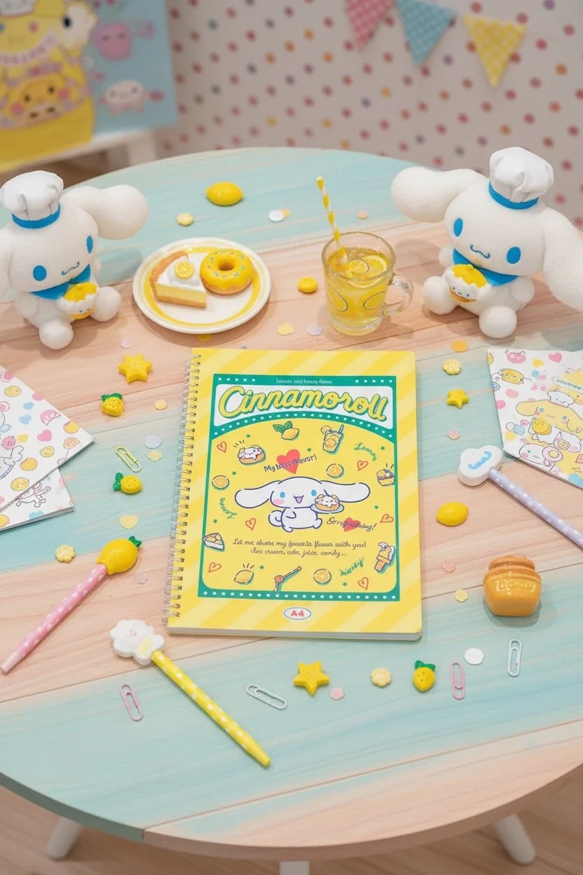 Sanrio Lisanslı Cinnamoroll  Retro Koleksiyonu A4 PP Tel Ciltli Defter (60 Sayfa)