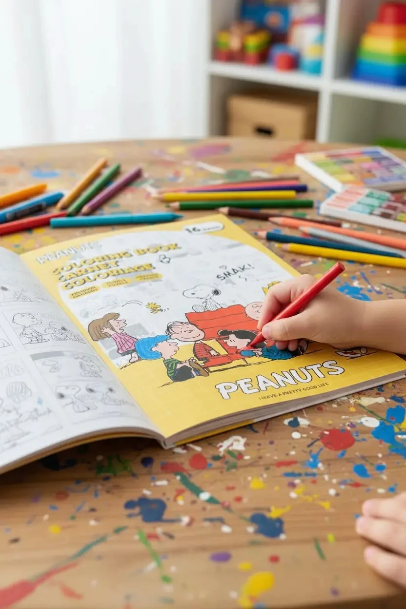 Snoopy Lisanslı Eğlenceli Boyama Defteri – 16 Yaprak Yaratıcı Aktivite