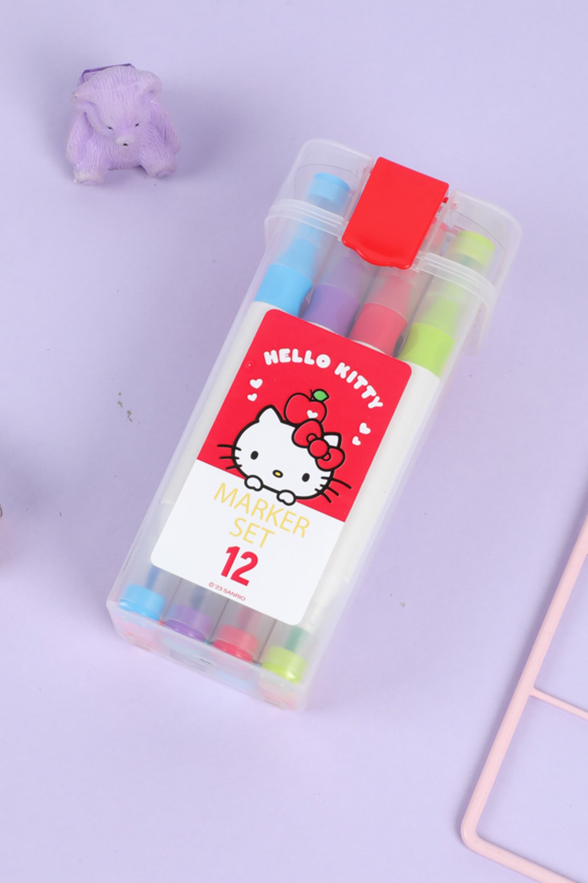 Hello Kitty Lisanslı Elma Koleksiyonu 12 Renkli Marker Set