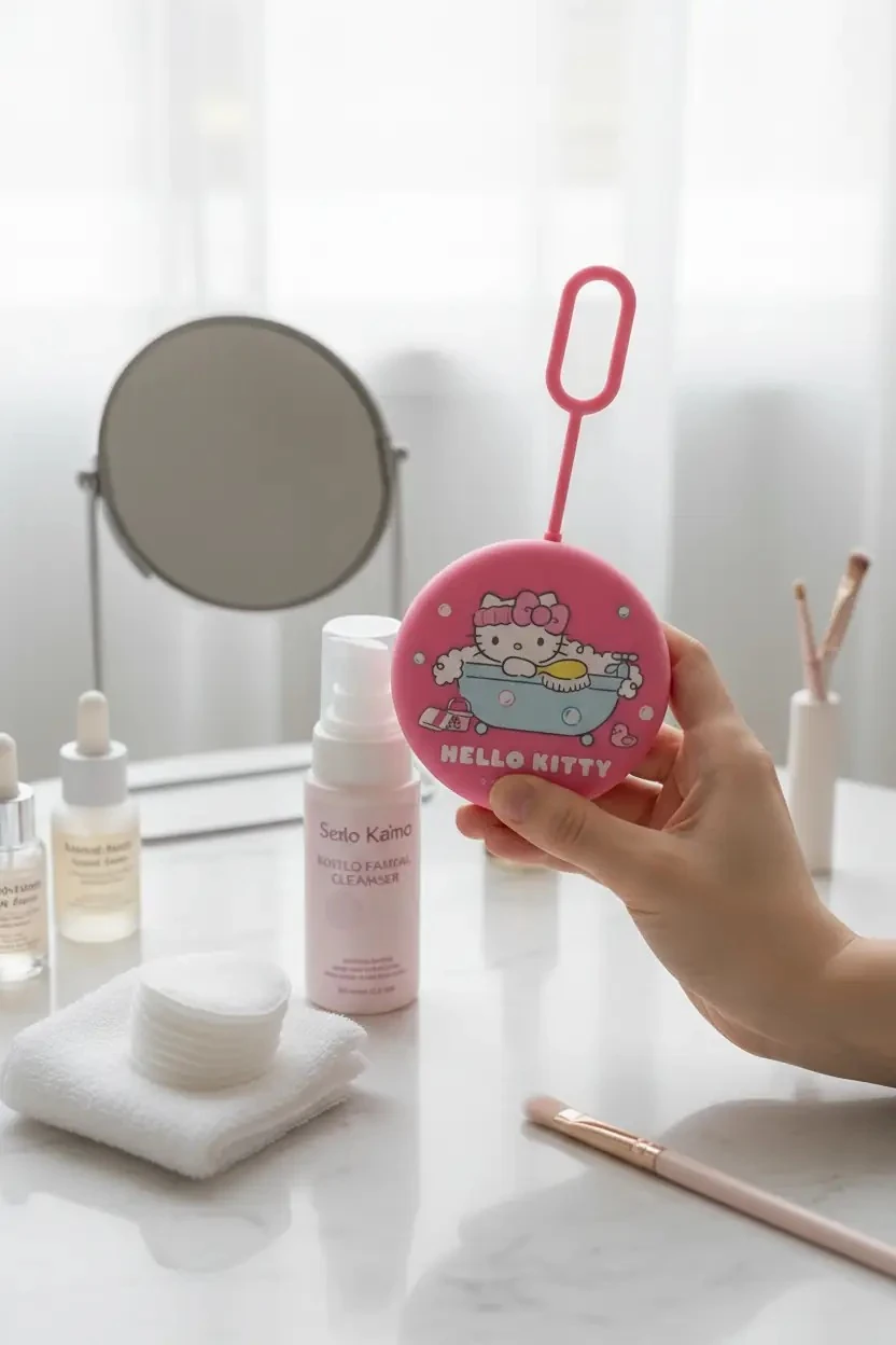 Sanrio Lisanslı Silikon Yüz Temizleme Cihazı NV006 – Şarj Edilebilir Cilt Bakım Aleti
