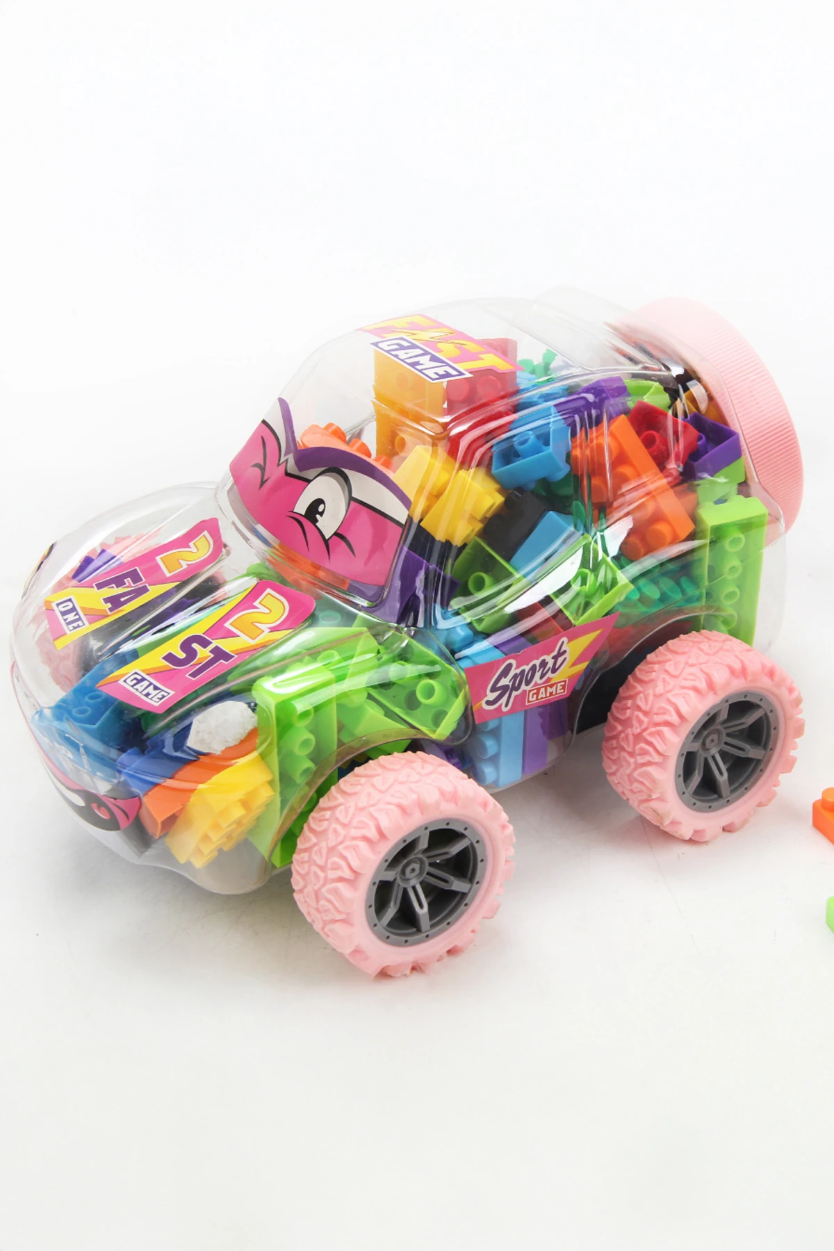 Büyük Oyun Bloğu - Spor Araba (Pembe)