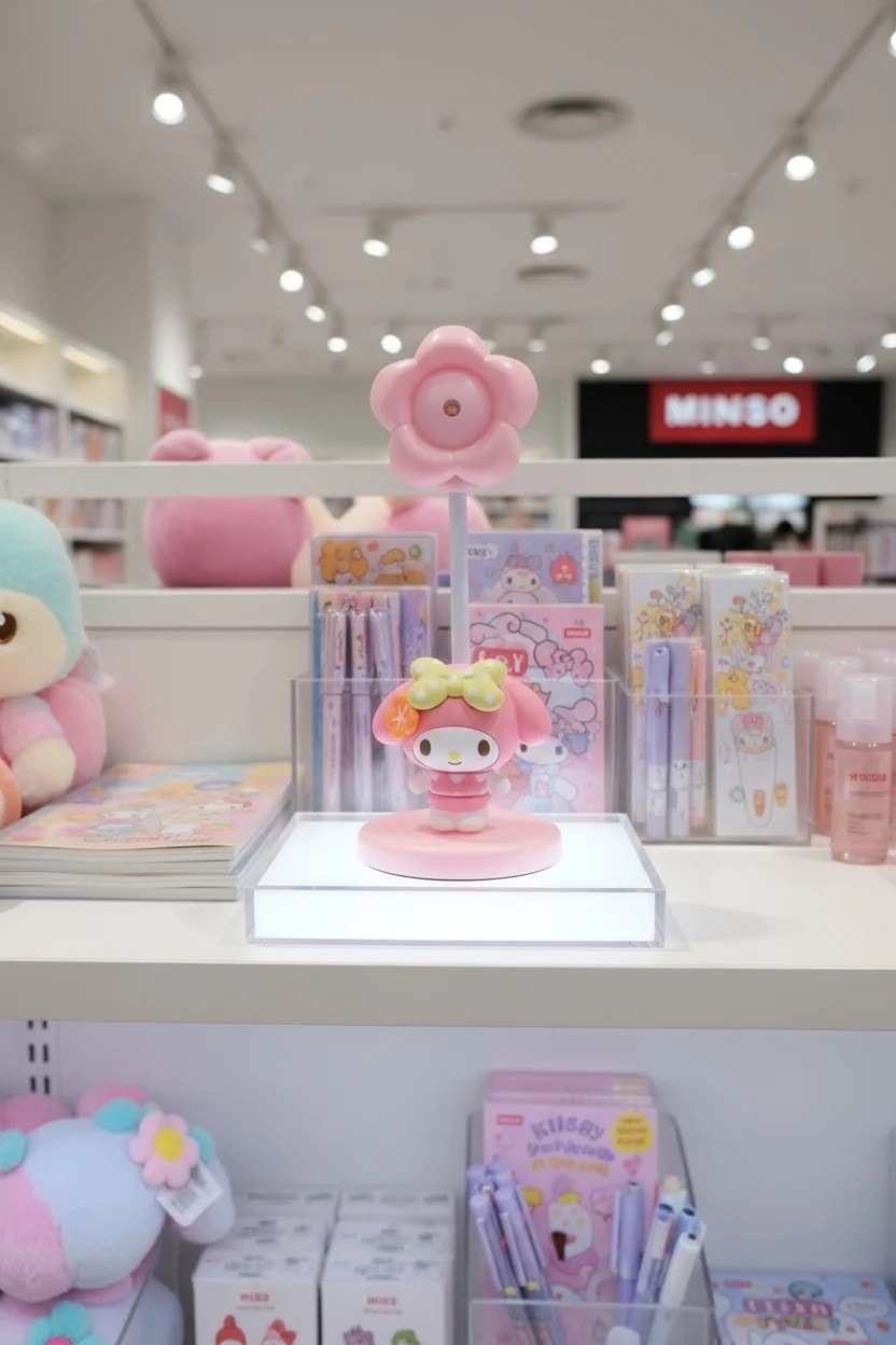Sanrio Lisanslı Yaz Plajı Serisi Dekoratif Mini Masa Lambası - 12cm (My Melody)