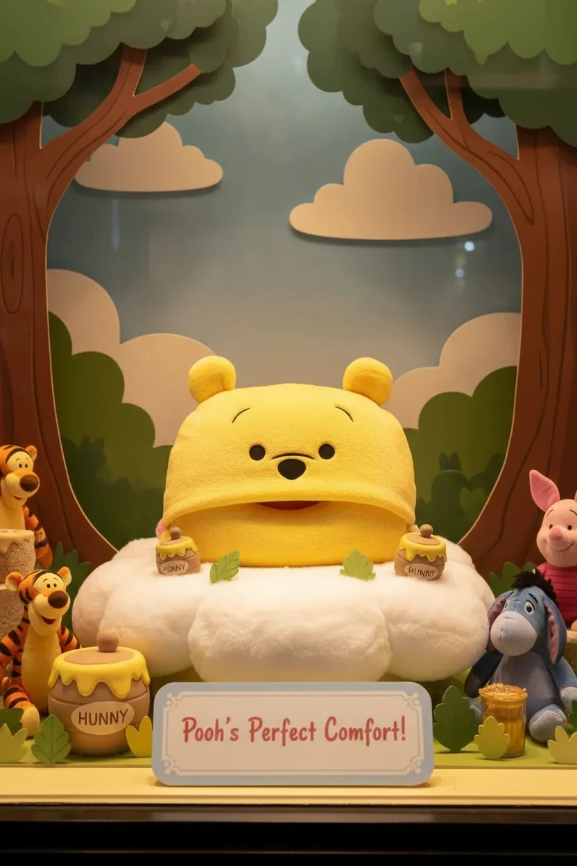 Disney Lisanslı Tsum Tsum Serisi Kapüşonlu Battaniye (Winnie The Pooh)