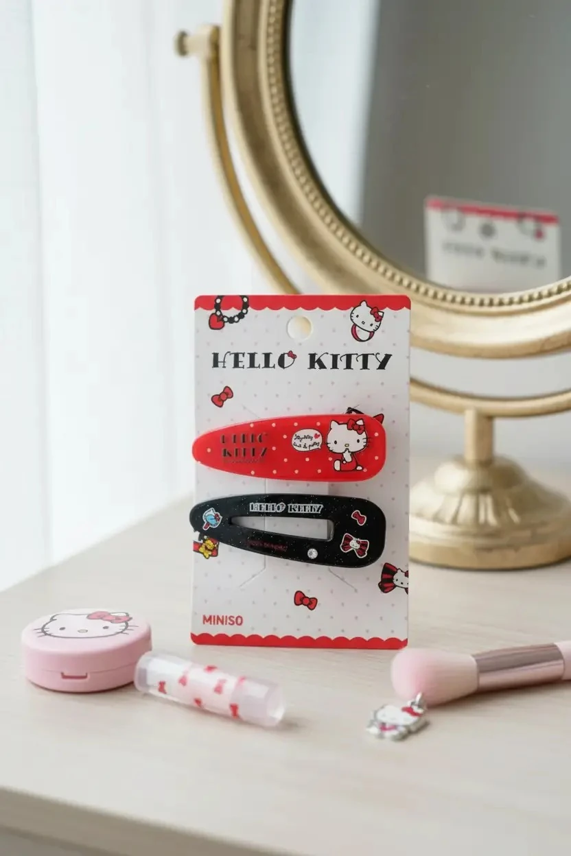 Sanrio Lisanslı Hello Kitty Saç Tokası Seti 2 Adet Sevimli Ve Konforlu Aksesuar